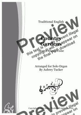 page one of Organ: Country Gardens (Morris Dance Tune) - Traditional English