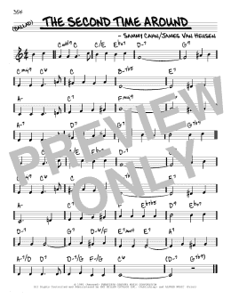page one of The Second Time Around (Real Book – Melody & Chords)