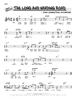 page one of The Long And Winding Road (Real Book – Melody, Lyrics & Chords)