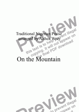 page one of On the Mountain