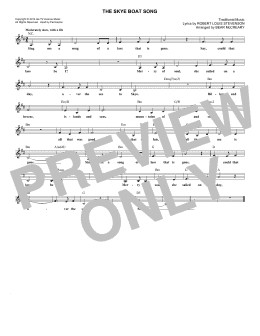 page one of The Skye Boat Song (Lead Sheet / Fake Book)