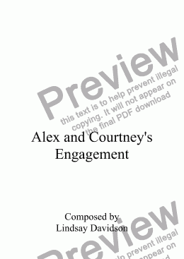page one of Alex and Courtney's Engagement