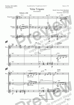 page one of Valse Tzigane (02/GRT/Score & Parts) - Version 2 mit allen drei Teilen