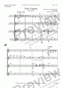 page one of Valse Tzigane (02/GQA/Score & Parts) - Version 2 mit allen drei Teilen