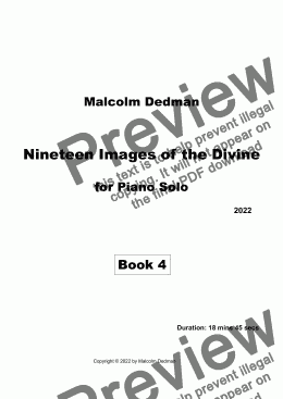 page one of Nineteen Images of the Divine, book 4