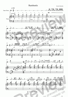 page one of Rumbastix for Side drum and Piano