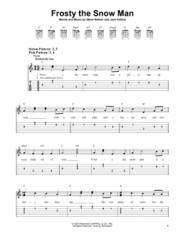 page one of Frosty The Snow Man (Easy Guitar Tab)