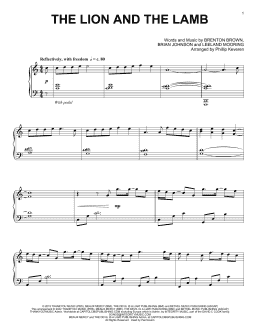 page one of The Lion And The Lamb (arr. Phillip Keveren) (Piano Solo)