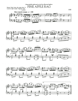 page one of Pine Apple Rag (Piano Solo)