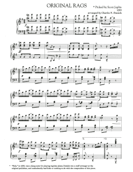 page one of Original Rags (Piano Solo)