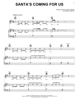 page one of Santa's Coming For Us (Piano, Vocal & Guitar Chords (Right-Hand Melody))