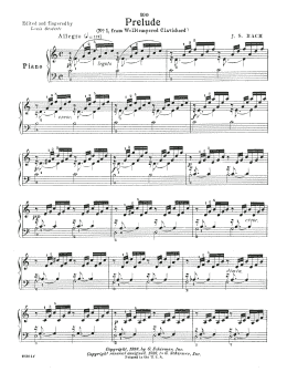 page one of Prelude No. 1 In C Major, BWV 846 (Piano Solo)