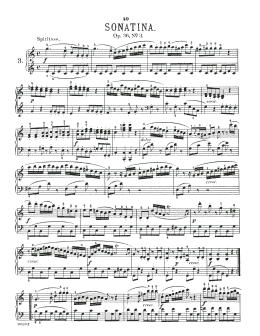 page one of Sonatina In C Major, Op. 36, No. 3 (Piano Solo)
