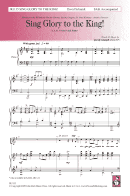 page one of Sing Glory To The King (SAB Choir)