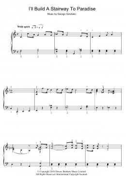 page one of I'll Build A Stairway To Paradise (Easy Piano)