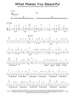 page one of What Makes You Beautiful (Easy Bass Tab)