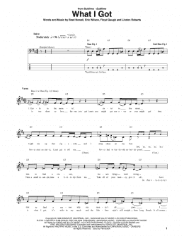 page one of What I Got (Bass Guitar Tab)