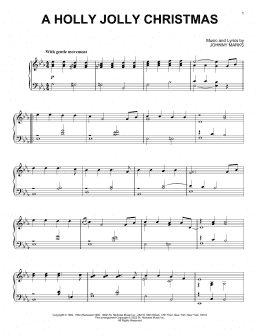 page one of A Holly Jolly Christmas (Piano Solo)
