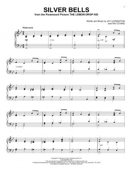 page one of Silver Bells (Piano Solo)