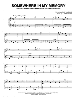 page one of Somewhere In My Memory (from Home Alone) (Piano Solo)