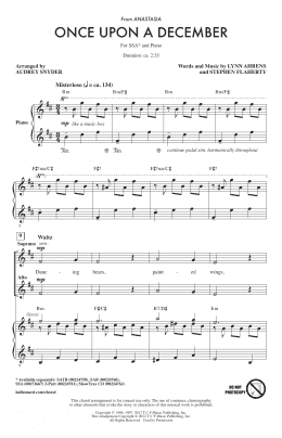 page one of Once Upon A December (from Anastasia) (arr. Audrey Snyder) (SSA Choir)