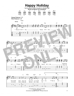 page one of Happy Holiday (Easy Guitar Tab)