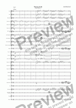 page one of The Joy of Life - Concert Band  v2