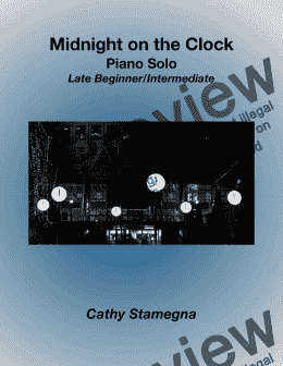 page one of Midnight on the Clock (Late Beginner/Intermediate Piano Solo)