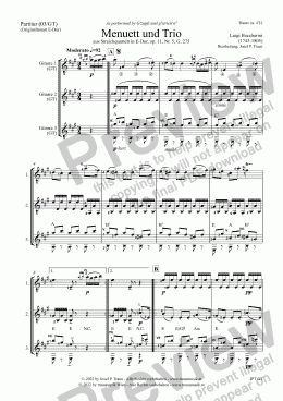 page one of Menuett und Trio (GT/Score & Parts)