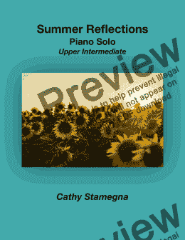 page one of Summer Reflections (Upper Intermediate Piano Solo)