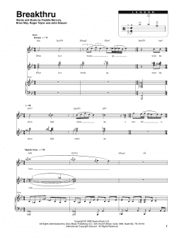 page one of Breakthru (Transcribed Score)