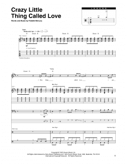 page one of Crazy Little Thing Called Love (Transcribed Score)