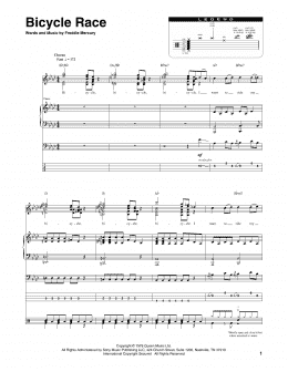 page one of Bicycle Race (Transcribed Score)