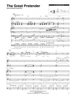 page one of The Great Pretender (Transcribed Score)