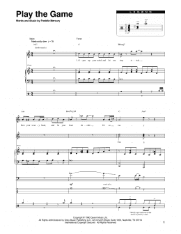 page one of Play The Game (Transcribed Score)