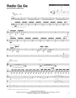 page one of Radio Ga Ga (Transcribed Score)