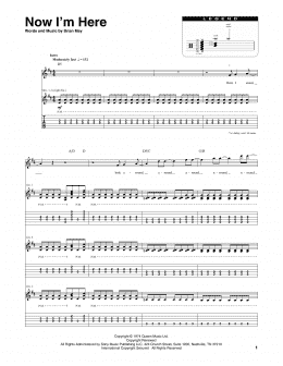 page one of Now I'm Here (Transcribed Score)