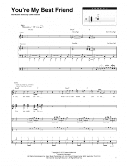 page one of You're My Best Friend (Transcribed Score)