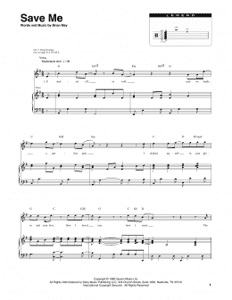 page one of Save Me (Transcribed Score)