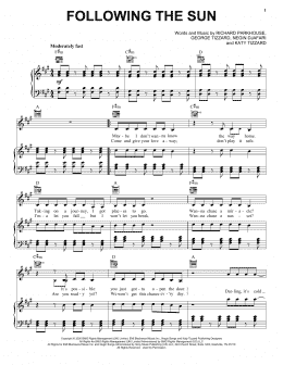 page one of Following The Sun (Piano, Vocal & Guitar Chords (Right-Hand Melody))