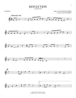 page one of Reflection (from Mulan) (Ocarina)