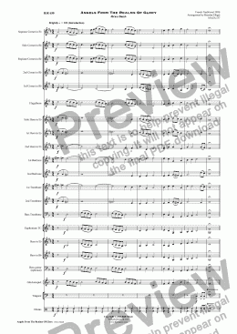 page one of Angels From The Realms Of Glory - Brass Band
