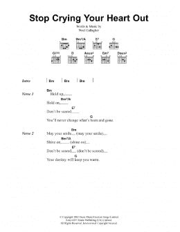 page one of Stop Crying Your Heart Out (Guitar Chords/Lyrics)