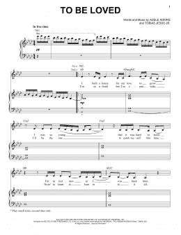 page one of To Be Loved (Piano & Vocal)