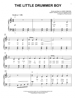 page one of The Little Drummer Boy (arr. Phillip Keveren) (Easy Piano)