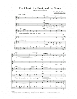 page one of The Cloak, The Boat, And The Shoes (SATB Choir)