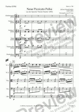 page one of Neue Pizzicato Polka (STR/Score & Parts)