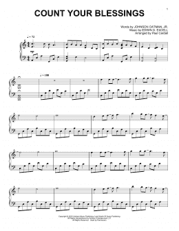 page one of Count Your Blessings (Piano Solo)