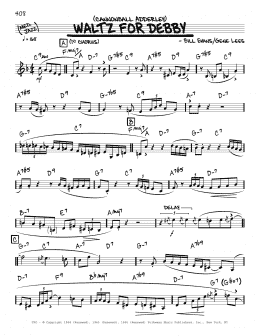page one of Waltz For Debby (Real Book – Melody & Chords)