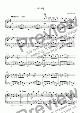 page one of Falling - Full Score